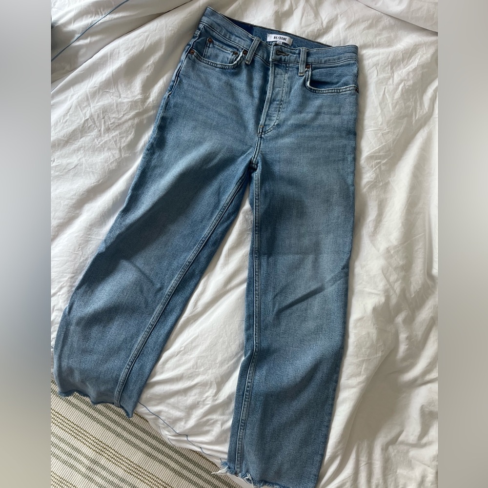 SZ 26 Re/Done Classic STOVE PIPE Denim Jeans